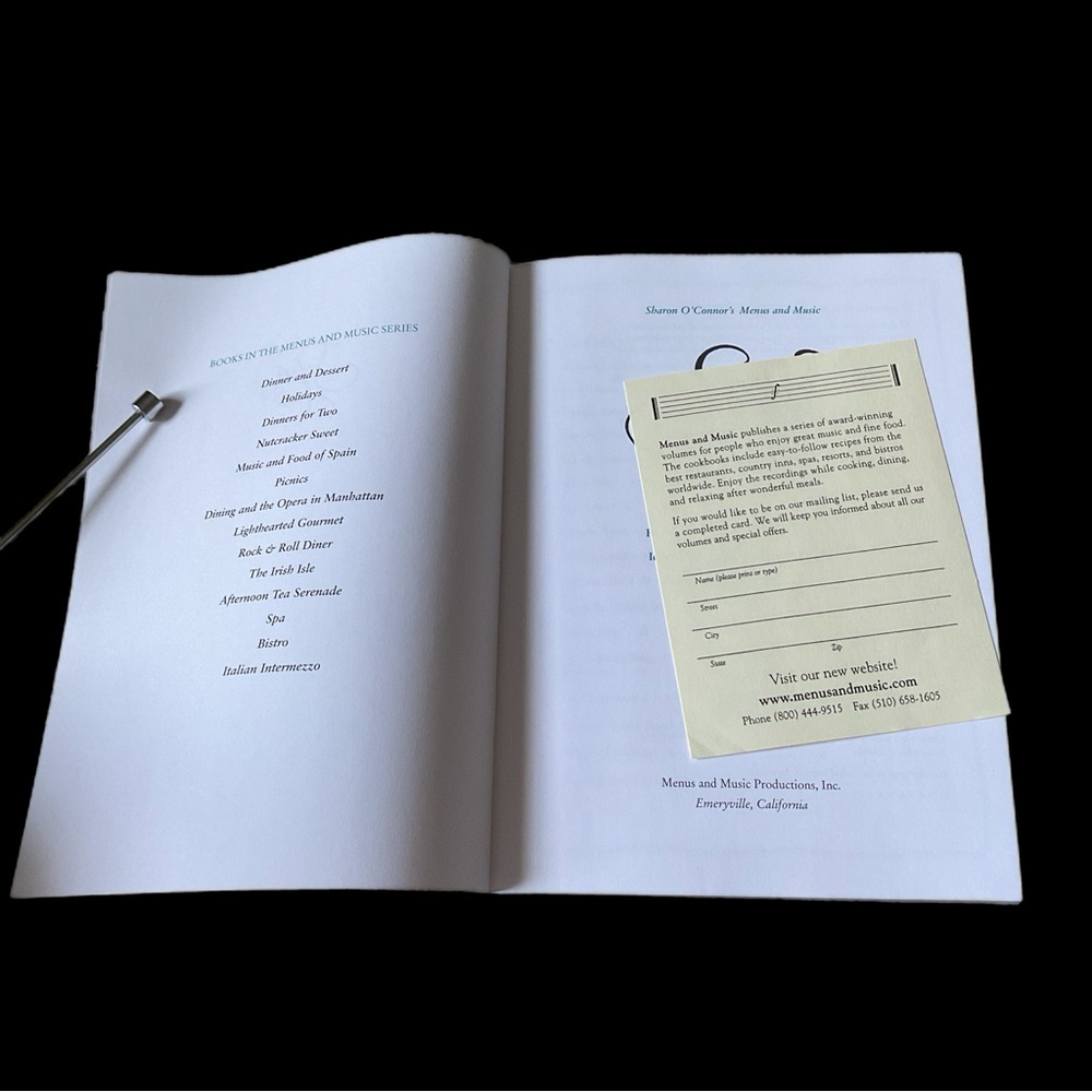 LOVE 2 ENTERTAIN? SPA Sharon O’Connor’s Menus and Music Vol XIII Cookbook/CD - Picture 8 of 15